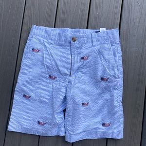 Vineyard vines seersucker shorts with embroidered flags